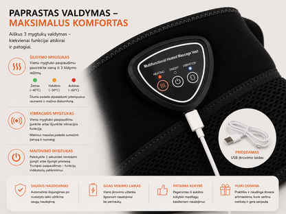 Universalus šildantis vibro diržas