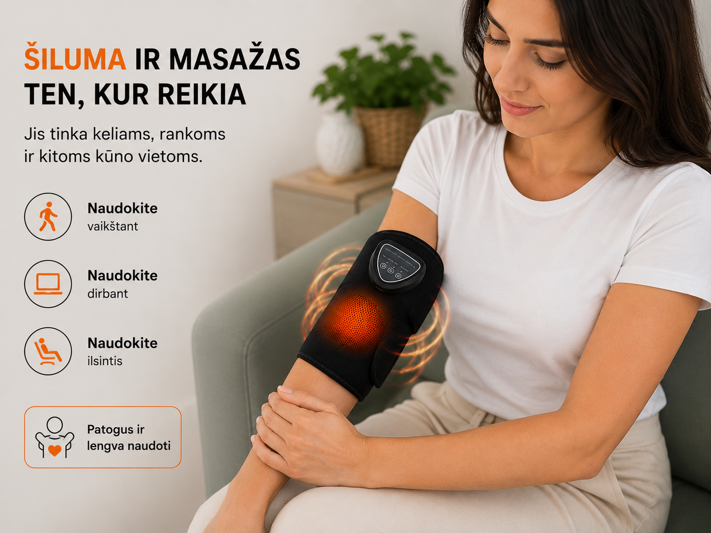 Universalus šildantis vibro diržas