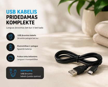 360° elektrinis masažuoklis raumenims ir celiulitui