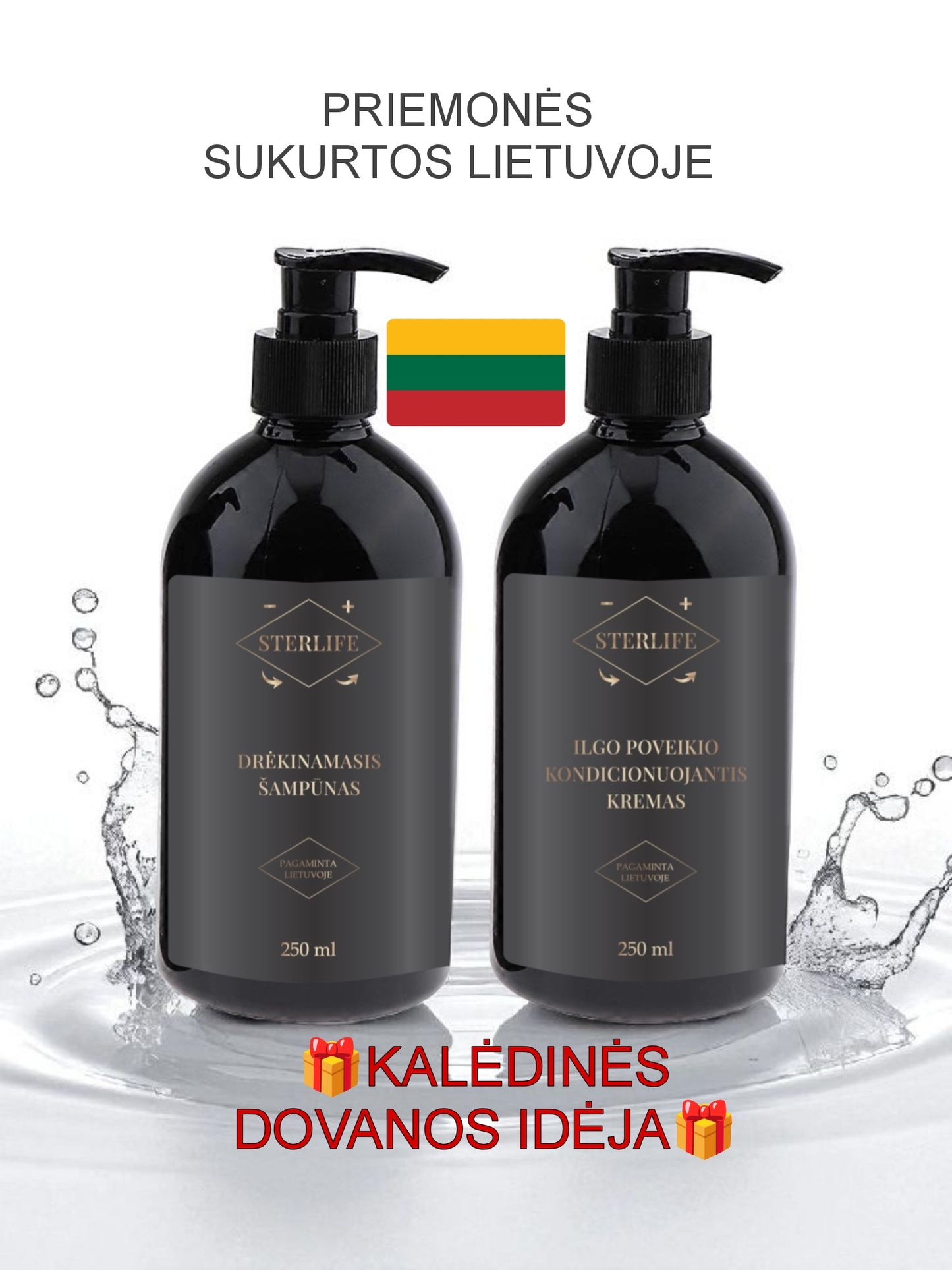 STERLIFE Drėkinamasis šampūnas + ilgo poveikio kondicionuojantis kremas
