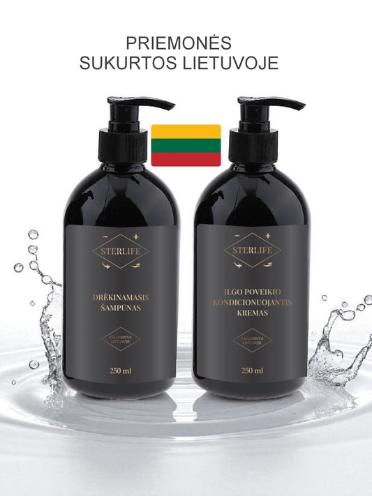 STERLIFE Drėkinamasis šampūnas + ilgo poveikio kondicionuojantis kremas