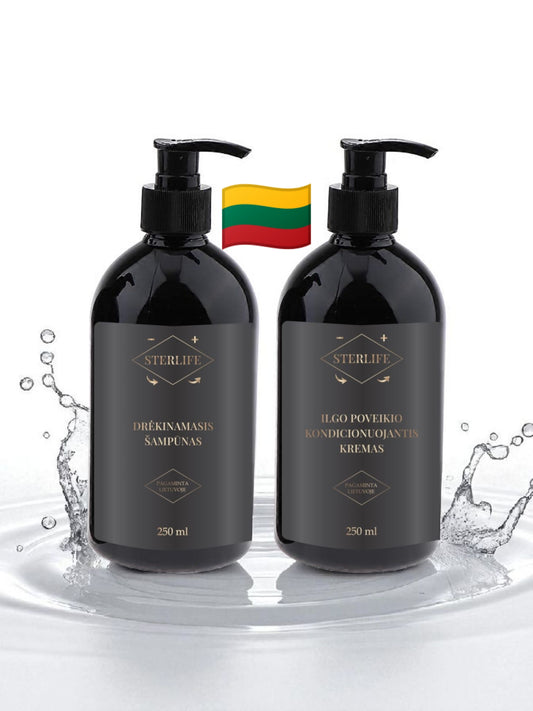 STERLIFE Drėkinamasis šampūnas + ilgo poveikio kondicionuojantis kremas